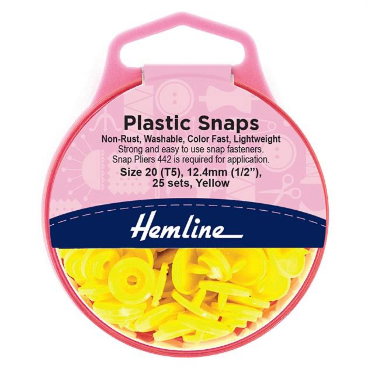 Plastic Snaps Yellow