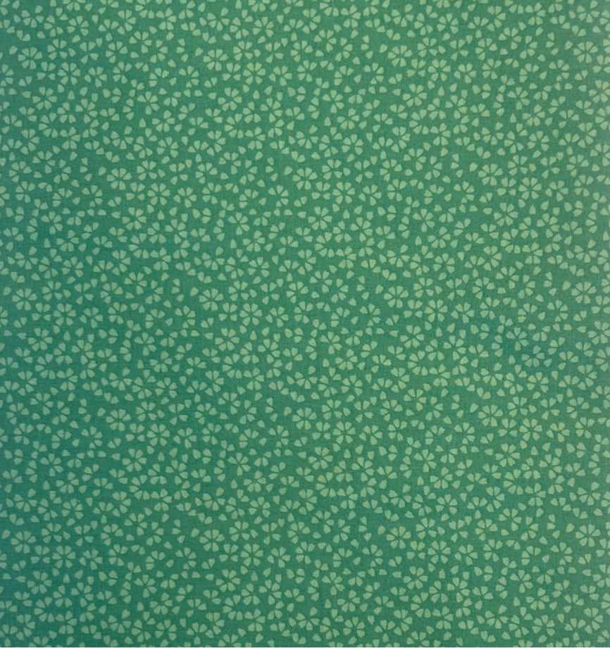 100% Cotton Fabric Green Spots