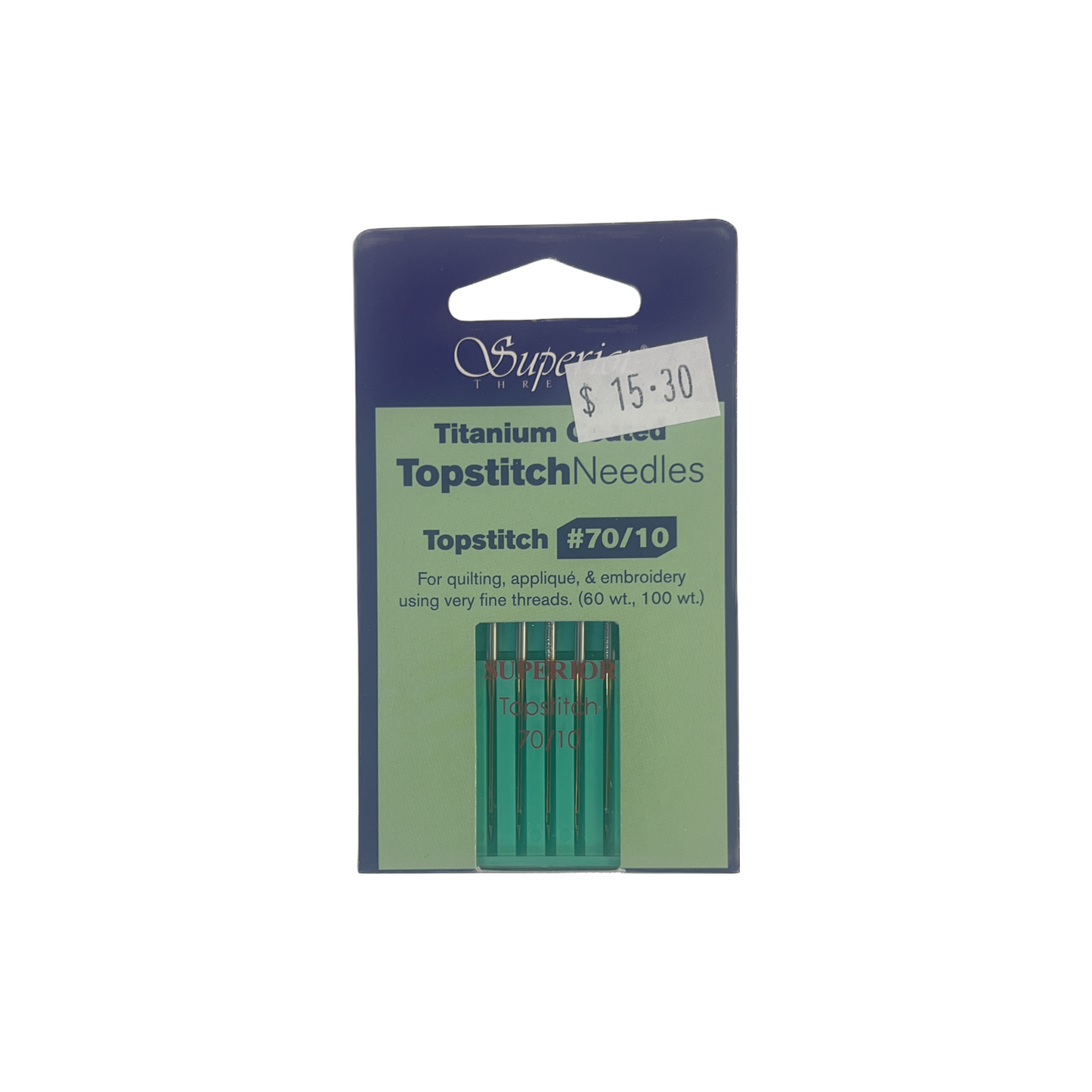 Topstitch Needles #70/10 - for Quilting, Embroidery, and Sewing, 5 Count