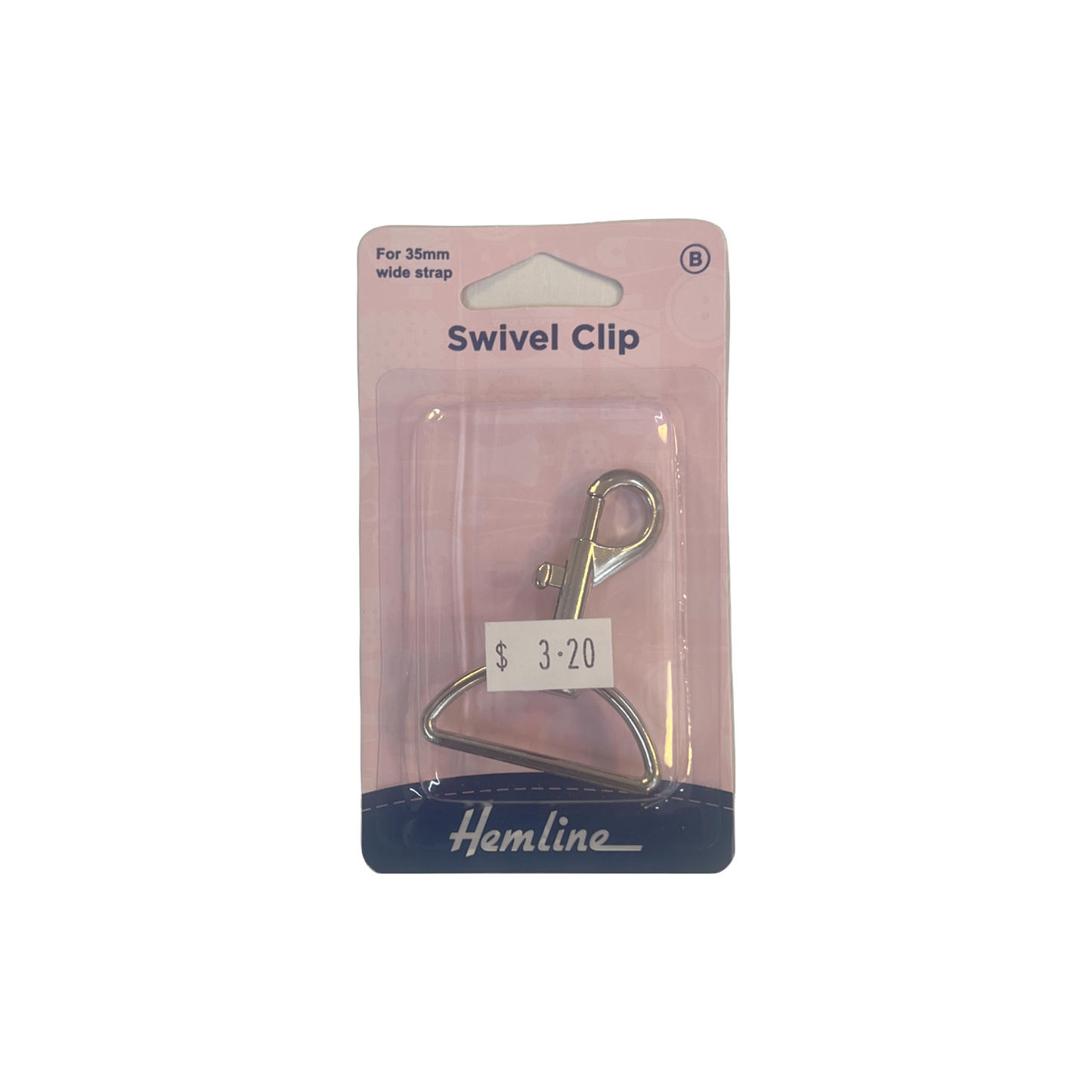 Swivel Clip Nickle - 35mm Fit to Straps, Cords, Ribbons or Key Rings