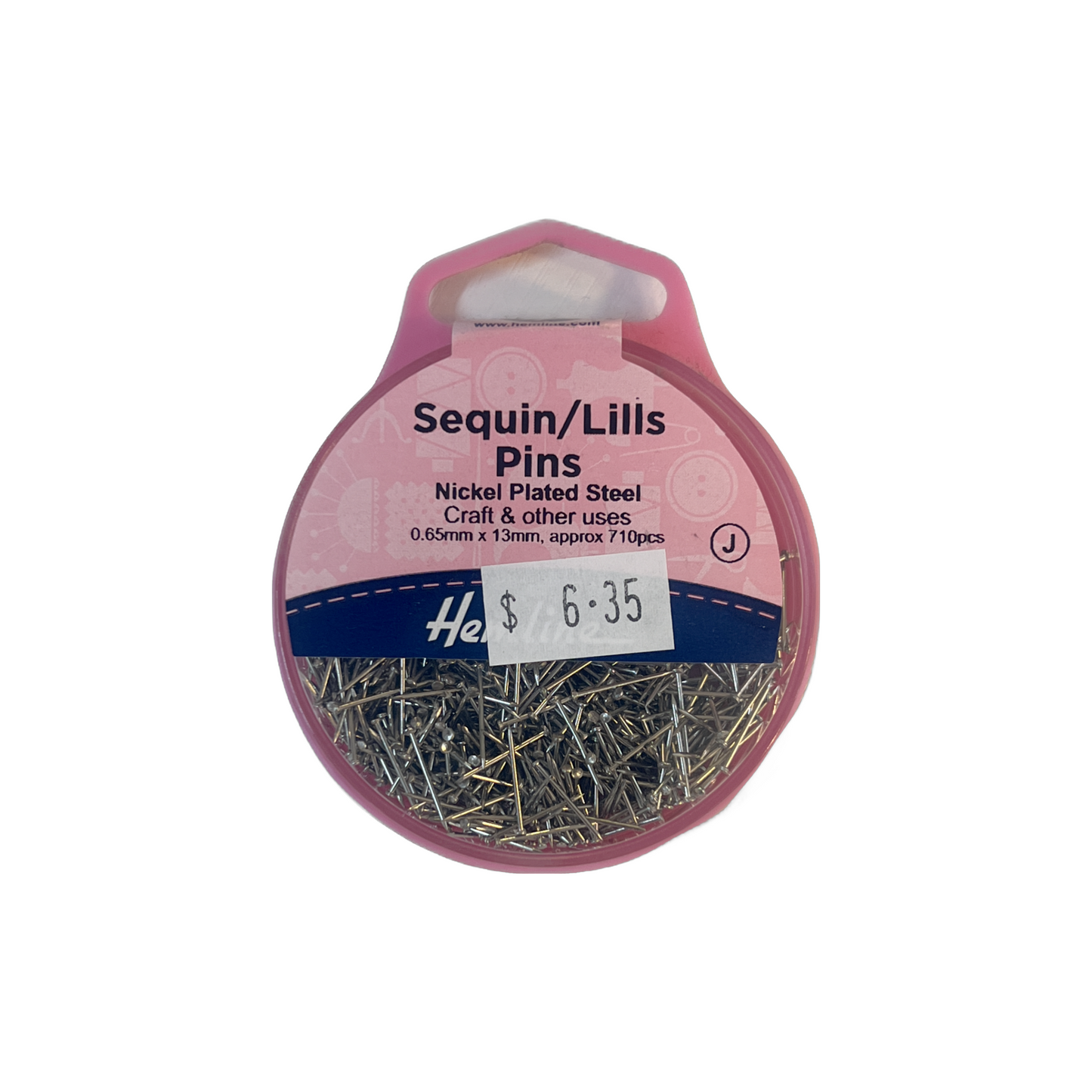 Hemline 13mm Nickel Sequin/Lills/Bead Pins