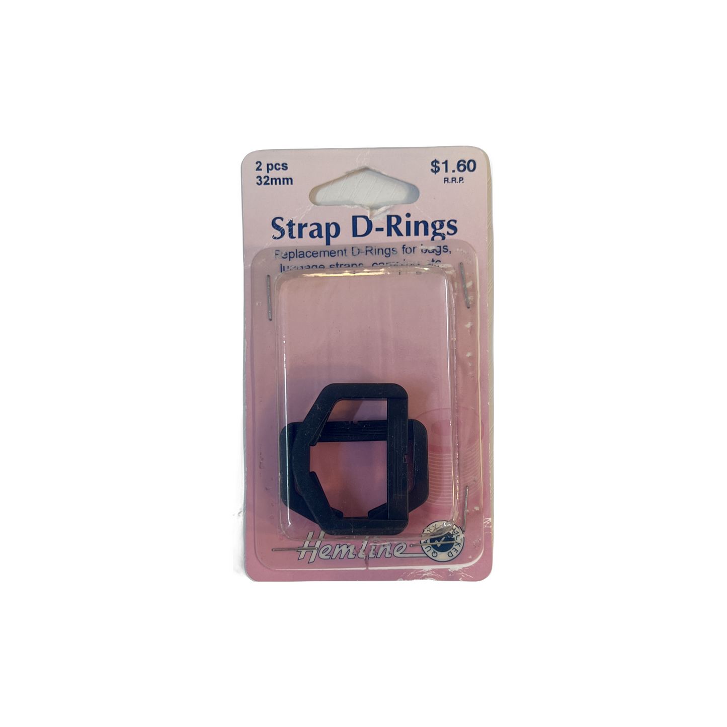 Hemline - Strap D-Rings: Black - 32mm